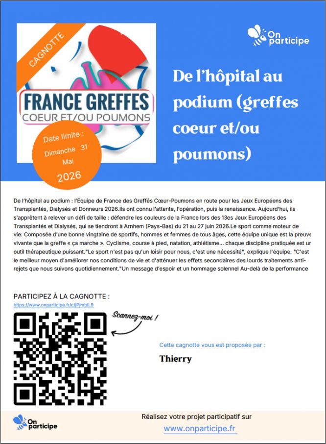 Cagnotte pour les Jeux Européens 